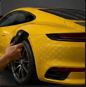 3D scanning of a yellow sports car for global model updates