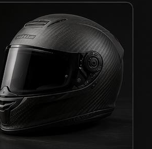 Carbon helmet with precision-cut protective decals